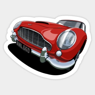 1966 Aston Martin DB5 in red Sticker